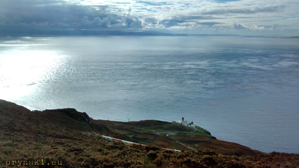 Mull of Kintyre - w oddali widoczne brzegi Irlandii 